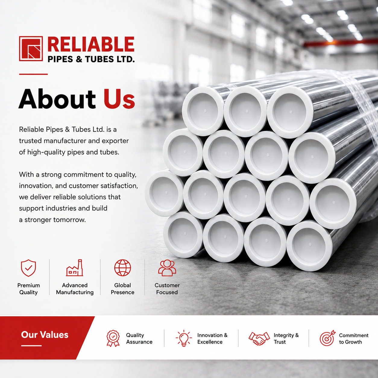 Reliable Pipes & Tubes Limited about image