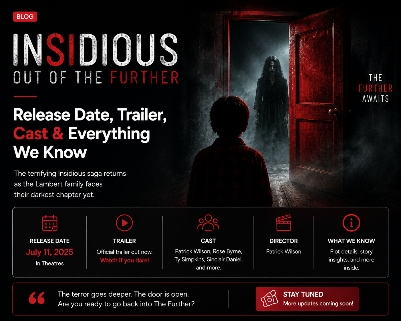 Insidious: Out of the Further – Release Date, Trailer, Cast & Everything We Know
