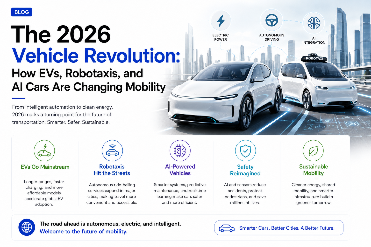 The 2026 Vehicle Revolution: How EVs, Robotaxis, and AI Cars Are Changing Mobility